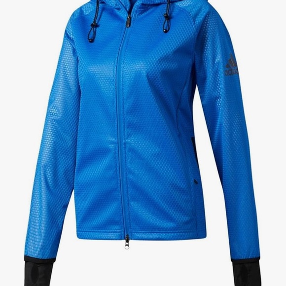 Adidas Women’s Training Climastrom Full Zip Jacket Blue M - Picture 3 of 11